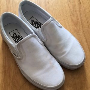 True white vans (canvas)